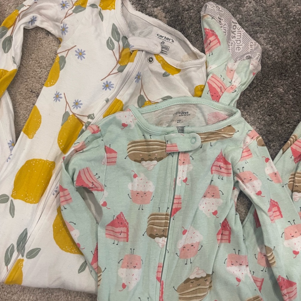 Carter's Lemon and Cupcake Baby Sleepers